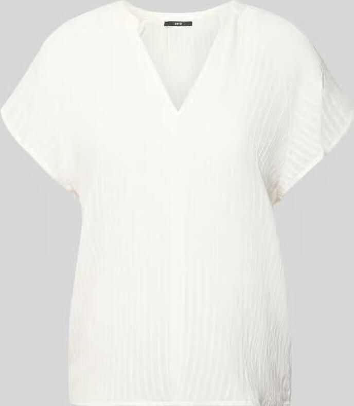 Zero Blouses T-shirt van viscosemix met raglanmouwen