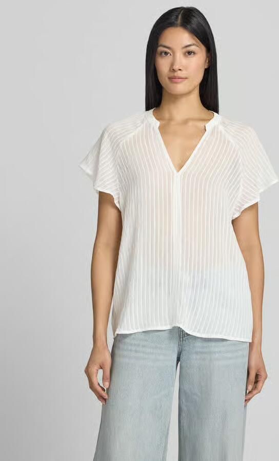 Zero Blouses T-shirt van viscosemix met raglanmouwen - Foto 3