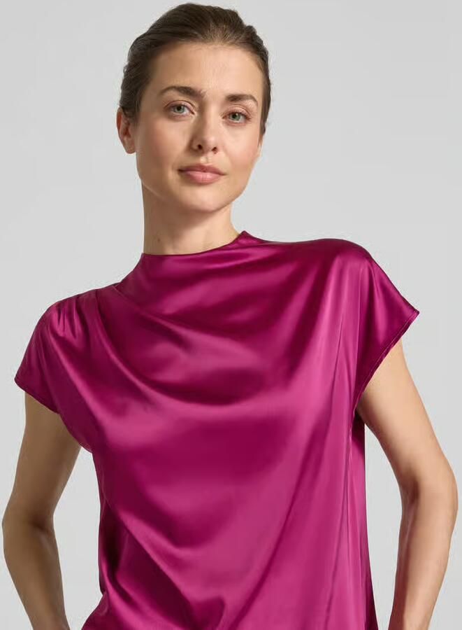 Zero Blouseshirt met ronde hals en kapmouwen