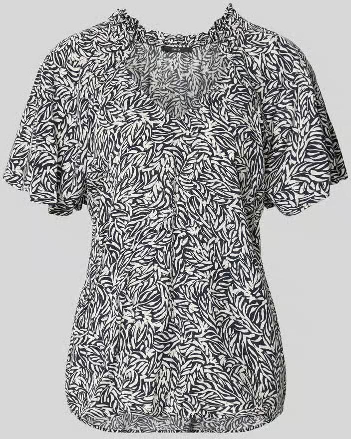Zero Blouseshirt van viscose in all-over look