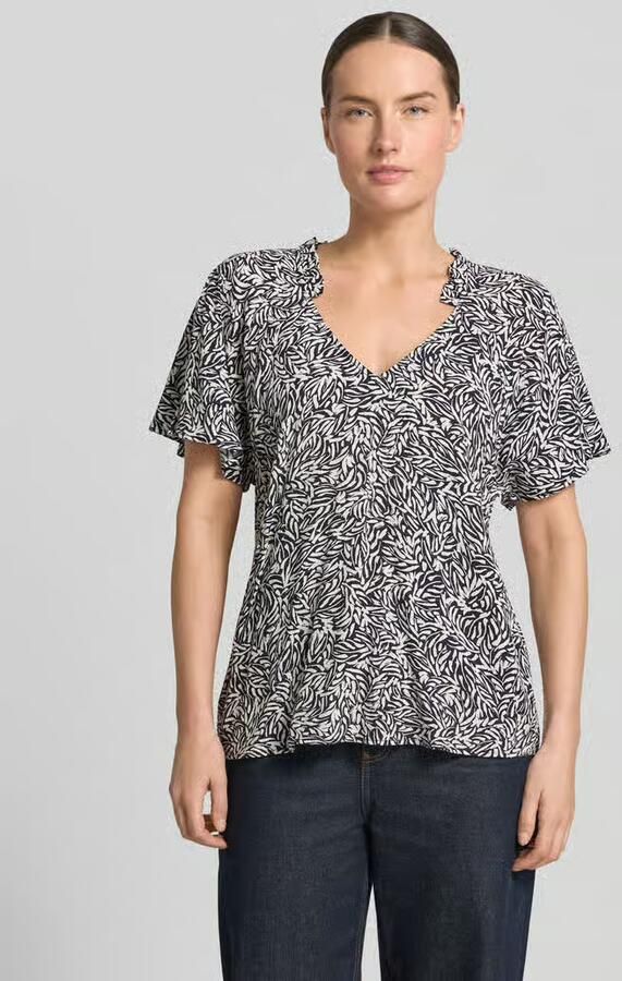 Zero Blouseshirt van viscose in all-over look - Foto 2