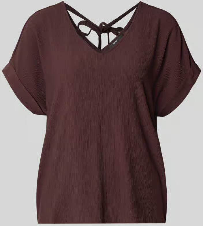 Zero Blouseshirt van viscosemix met gefixeerde mouwomslag