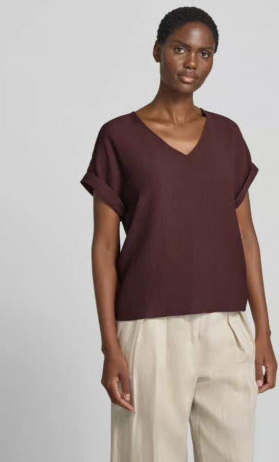 Zero Blouseshirt van viscosemix met gefixeerde mouwomslag - Foto 3