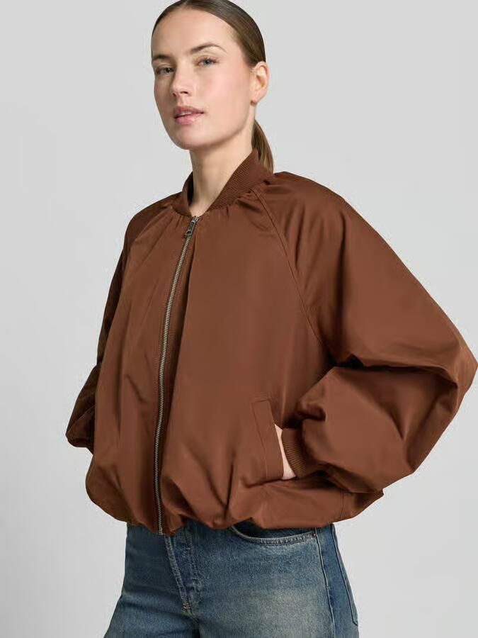 Zero blouson met elastische mouwboorden en ritssluiting