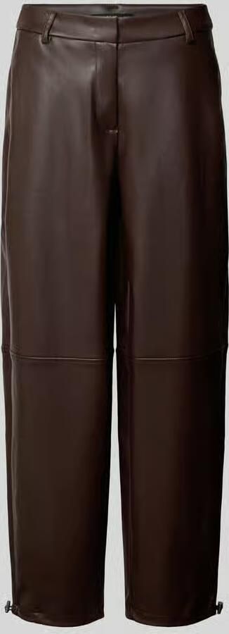 Zero Regular fit broek in leerlook met steekzakken