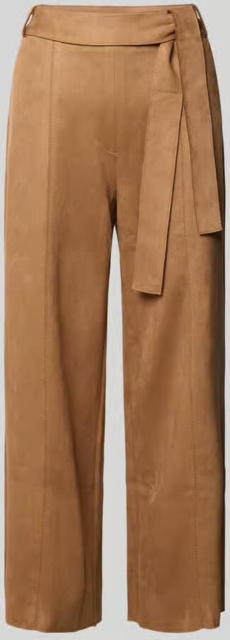 Zero Broek in leerlook met strikceintuur - Foto 3