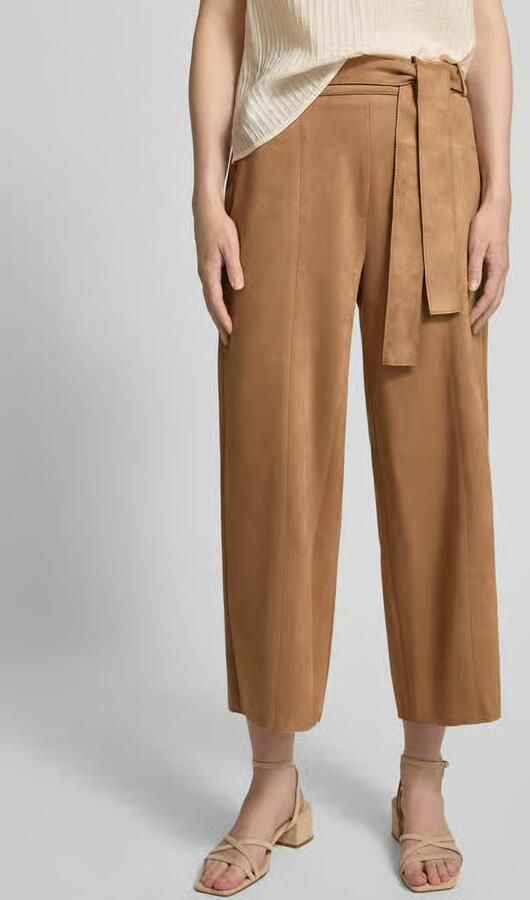 Zero Broek in leerlook met strikceintuur - Foto 3