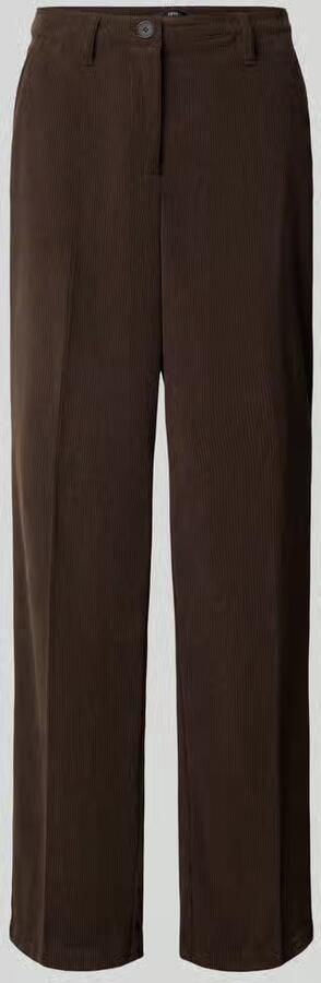 Zero Corduroy broek met persplooien en achterzakken