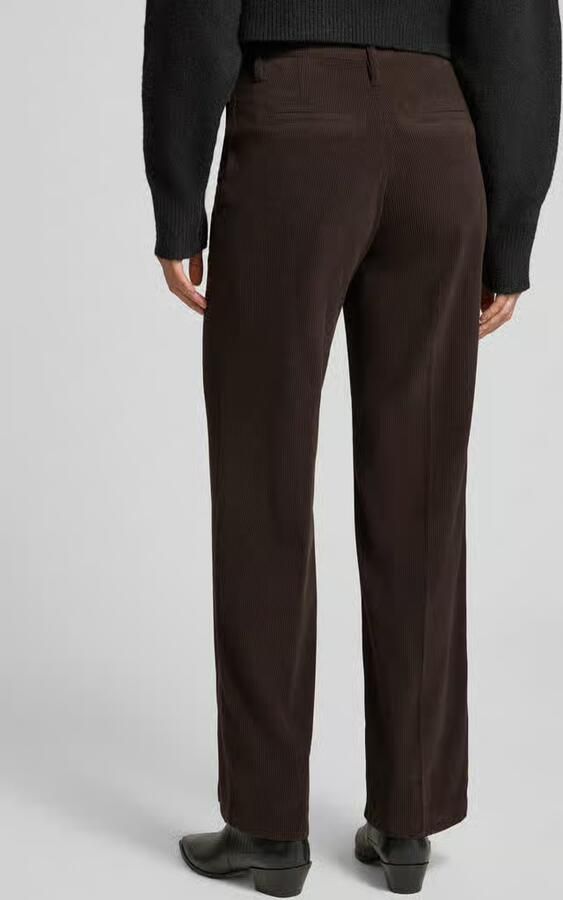 Zero Corduroy broek met persplooien en achterzakken - Foto 2