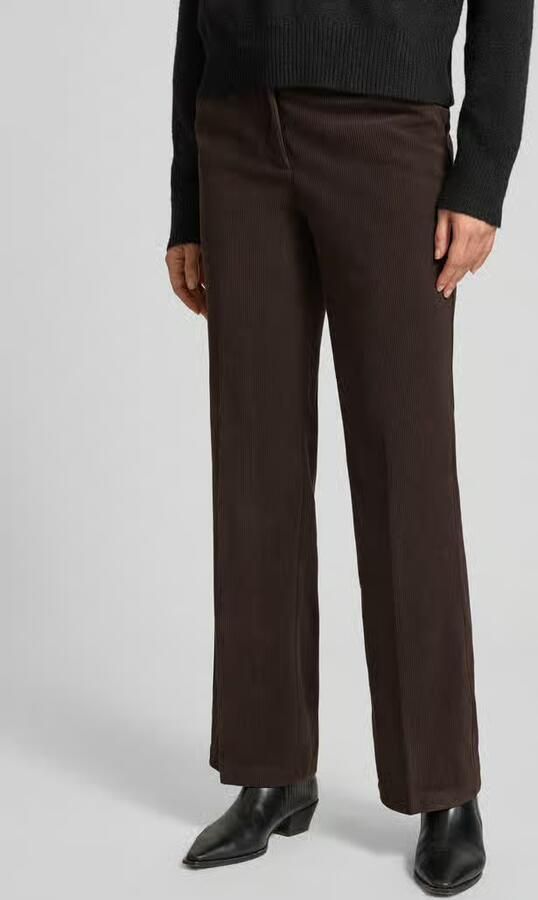 Zero Corduroy broek met persplooien en achterzakken - Foto 3