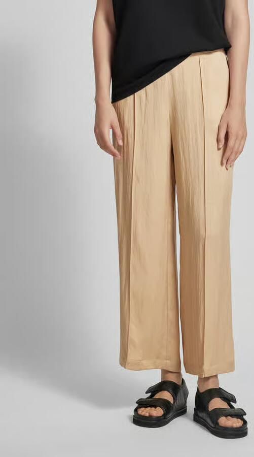 Zero Flared stoffen broek met vaste persplooien - Foto 2