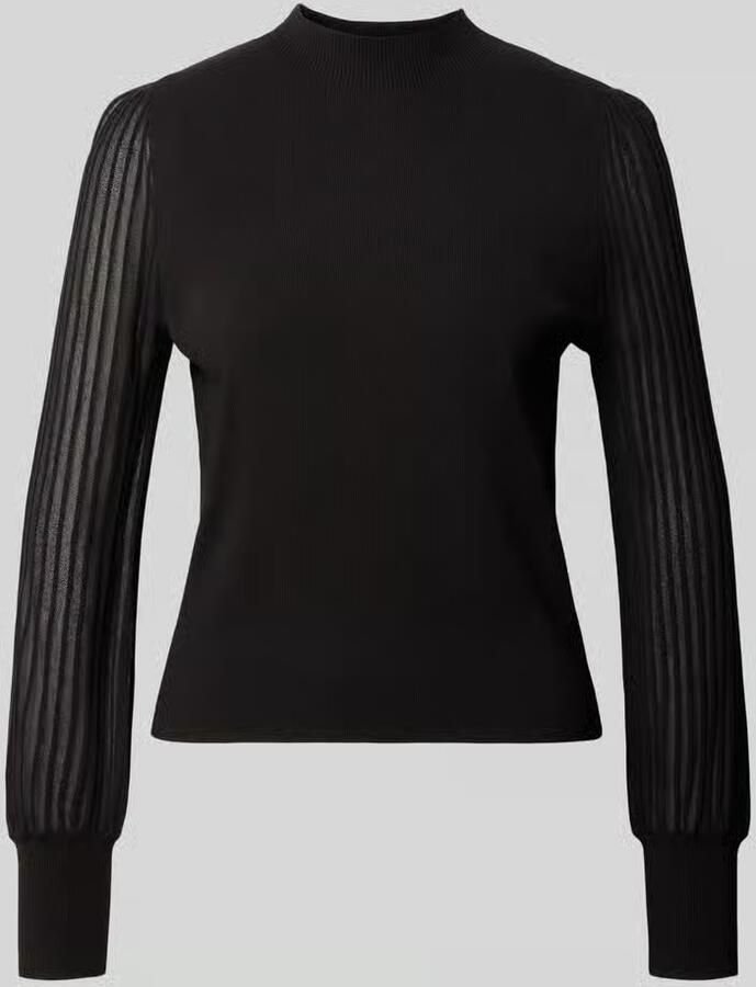 Zero Gebreide pullover van viscosemix met ballonmouwen