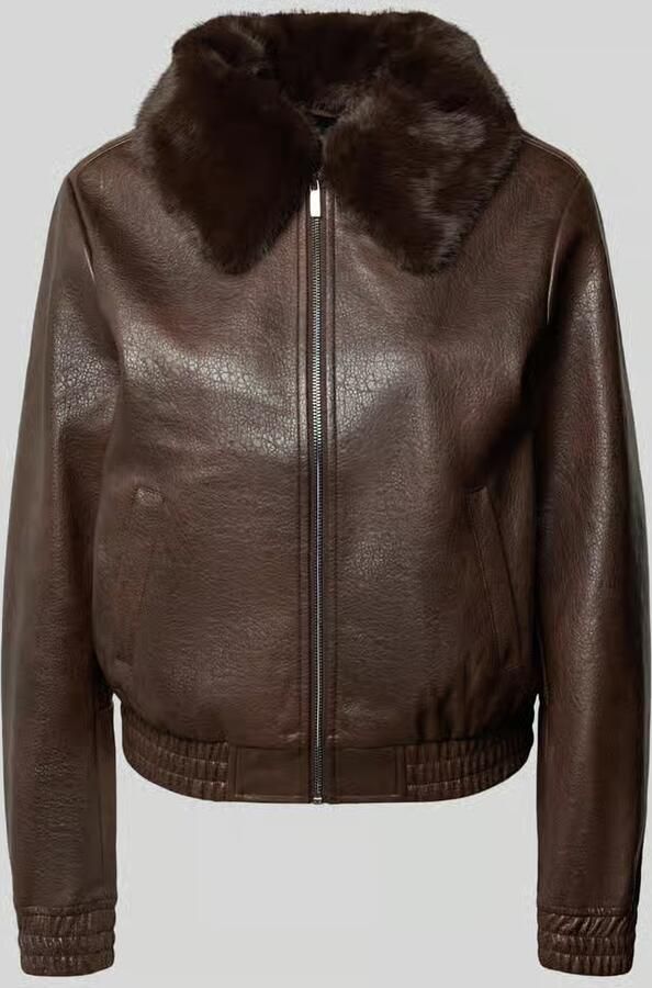 Zero Jack in leerlook met imitatiebont