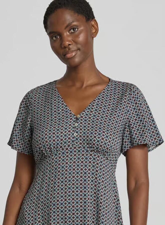 Zero Knie-lange jurk van viscose met V-hals