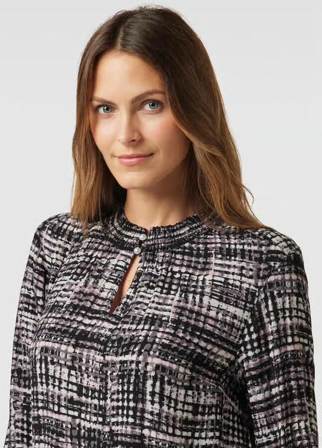 Zero Knielange jurk van viscose met all-over motief