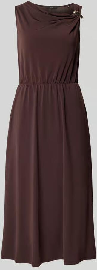 Zero midi-jurk met asymmetrische cascadehals - Foto 2