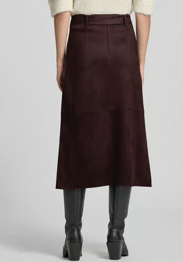 Zero Midirok in leerlook met strikceintuur - Foto 3