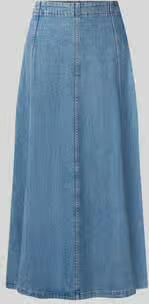 Zero Midirok van zuivere katoen in denimlook