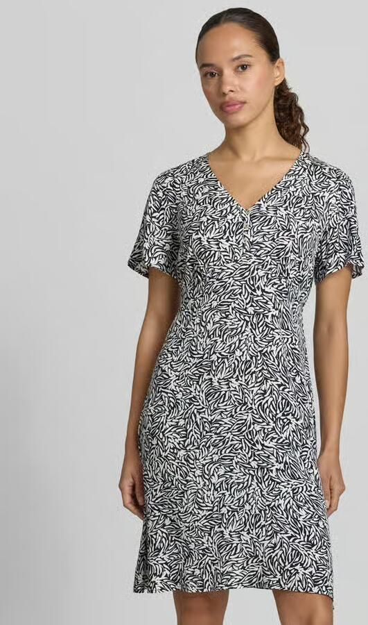 Zero mini-jurk van viscose met V-hals en knoopsluiting - Foto 3