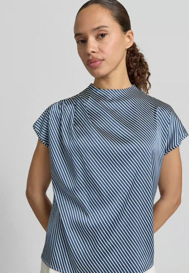 Zero regular fit blouse met draperieën