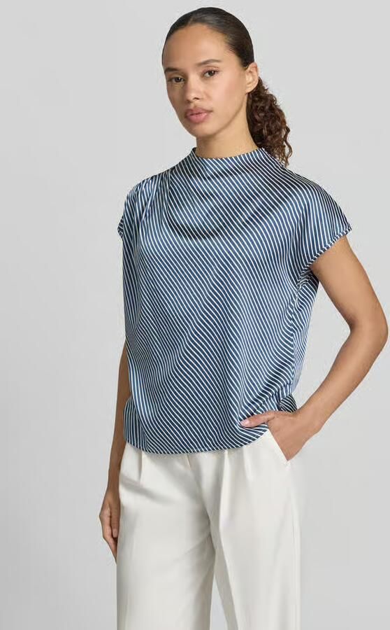 Zero regular fit blouse met draperieën - Foto 3