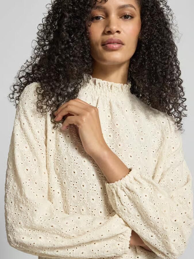 Zero Regular fit blouse met gaatjeslook - Foto 2