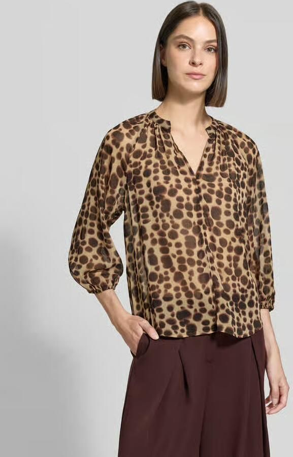 Zero Regular fit blouse met serafinohals - Foto 2