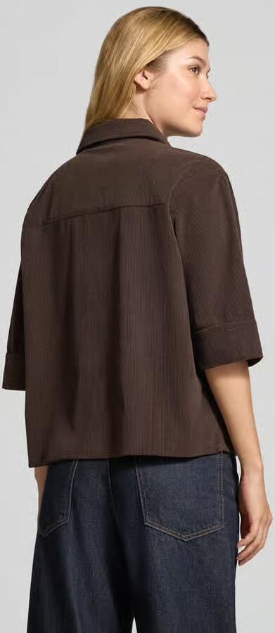 Zero Regular fit blouse van corduroy met 1 2-mouwen - Foto 3