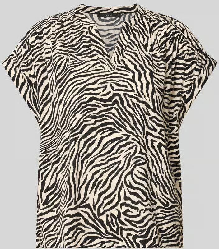 Zero regular fit blouse van pure viscose