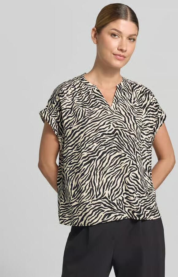 Zero regular fit blouse van pure viscose - Foto 2
