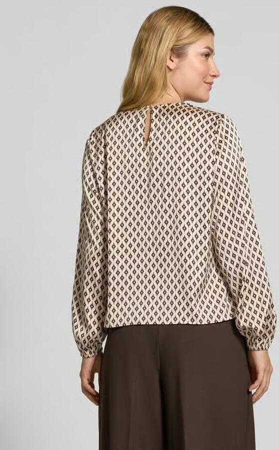 Zero Regular fit blouseshirt in all-over look met ronde hals - Foto 3