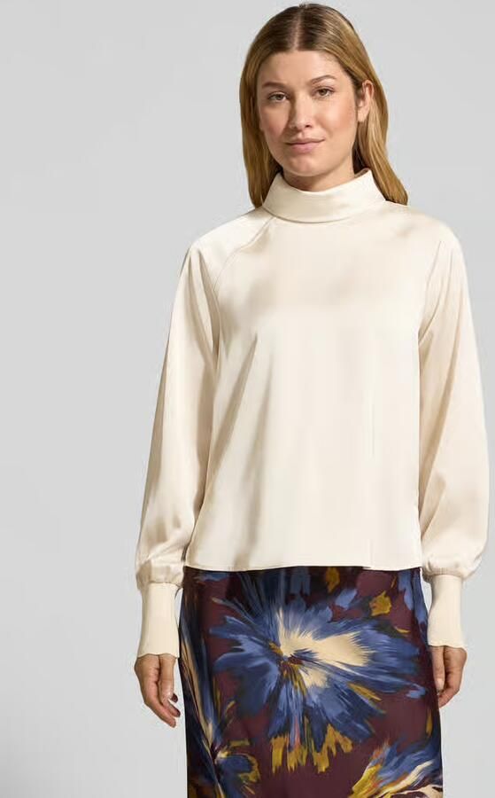 Zero Regular fit blouseshirt met opstaande kraag en knoopsluiting aan de achterkant - Foto 2