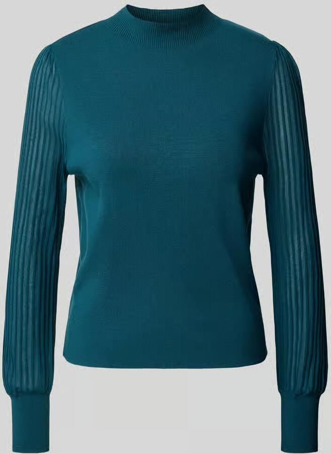 Zero Regular fit gebreide pullover met opstaande kraag