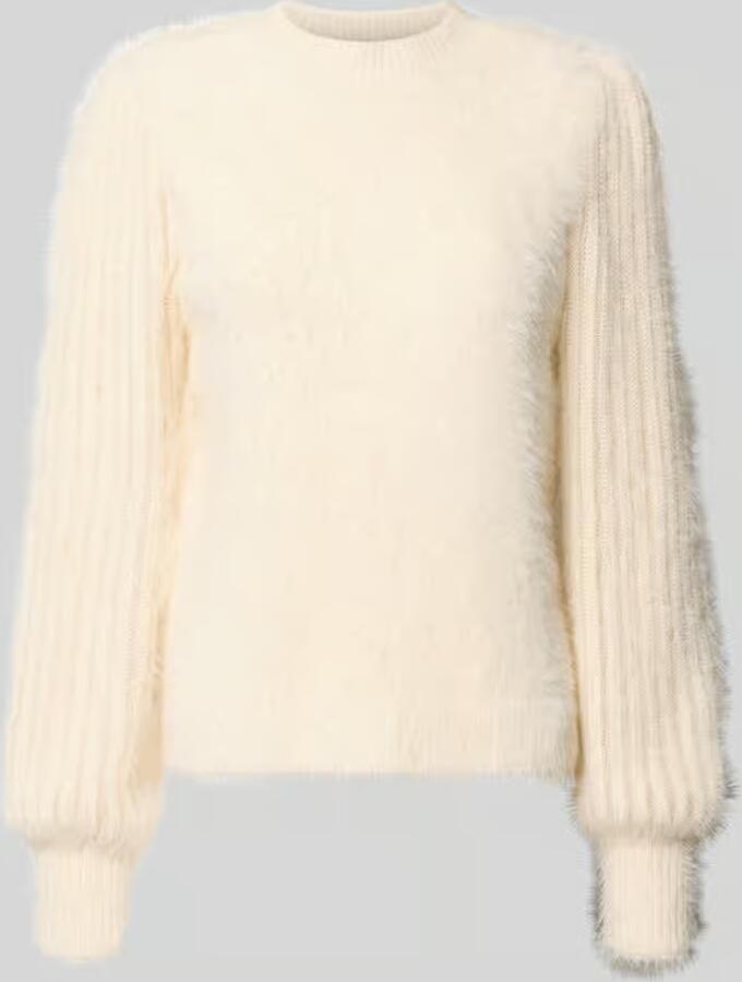 Zero Regular fit gebreide pullover van katoen- en viscosemix met viscose