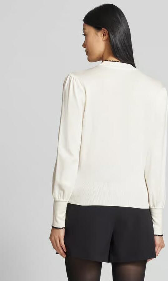 Zero Regular fit gebreide pullover van viscosemix met opstaande kraag - Foto 4