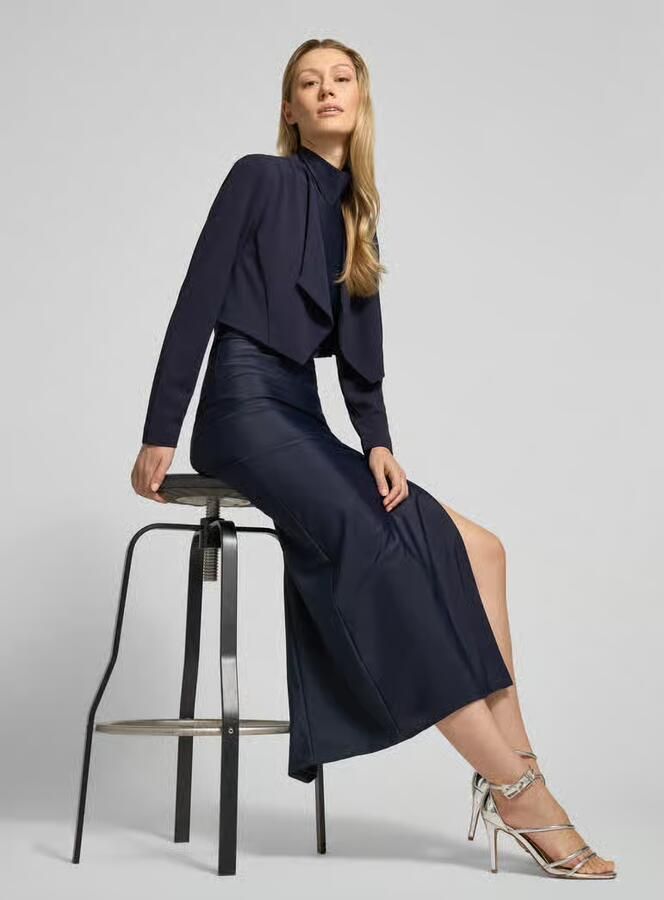 Zero Regular fit Jack met waterfal kraag - Foto 2