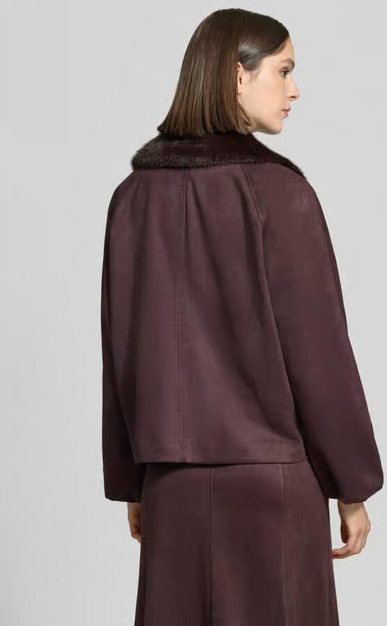 Zero regular fit jas met velourslook