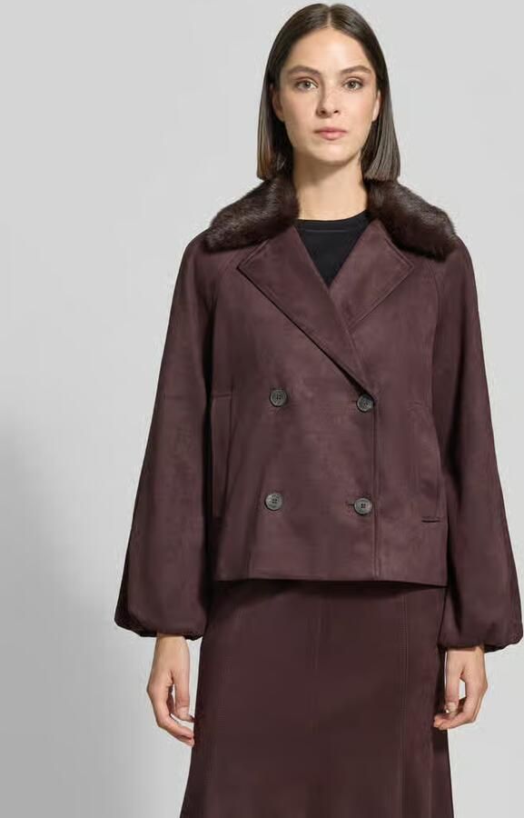 Zero regular fit jas met velourslook - Foto 3