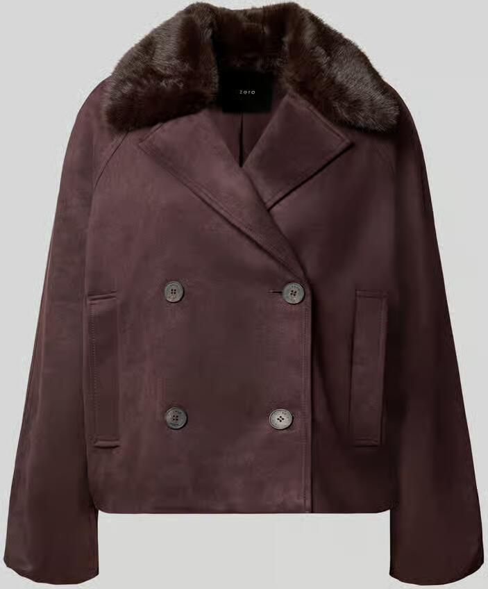 Zero regular fit jas met velourslook - Foto 2