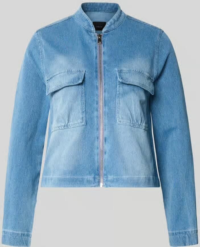 Zero Regular fit Jeansjack met ritssluiting