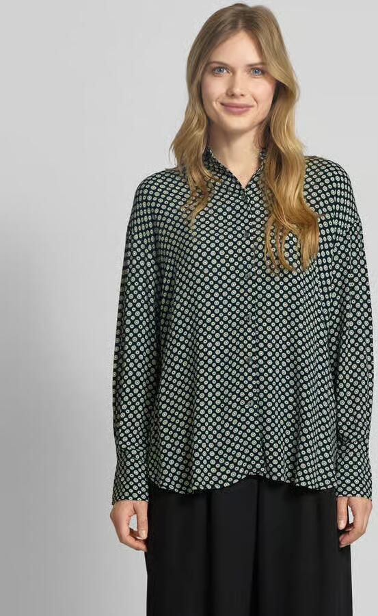 Zero Regular fit overhemdblouse met extra brede schouders - Foto 2