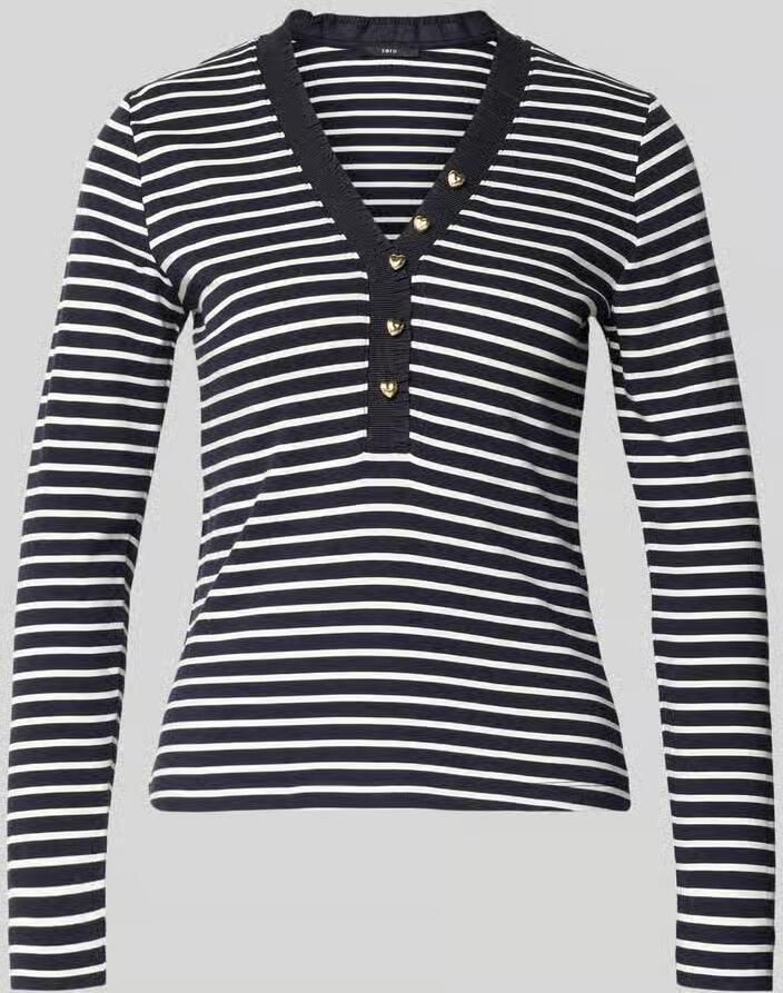 Zero Regular fit shirt met lange mouwen en ruches