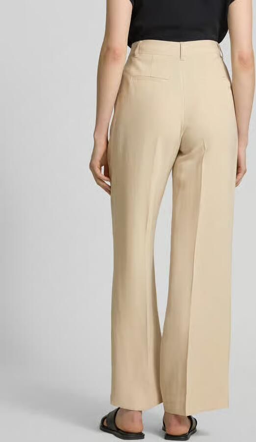 Zero Regular fit stoffen broek met bandplooien