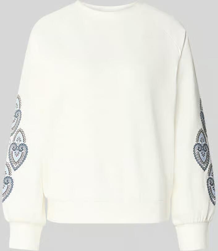 Zero Regular fit sweatshirt met motiefstitching