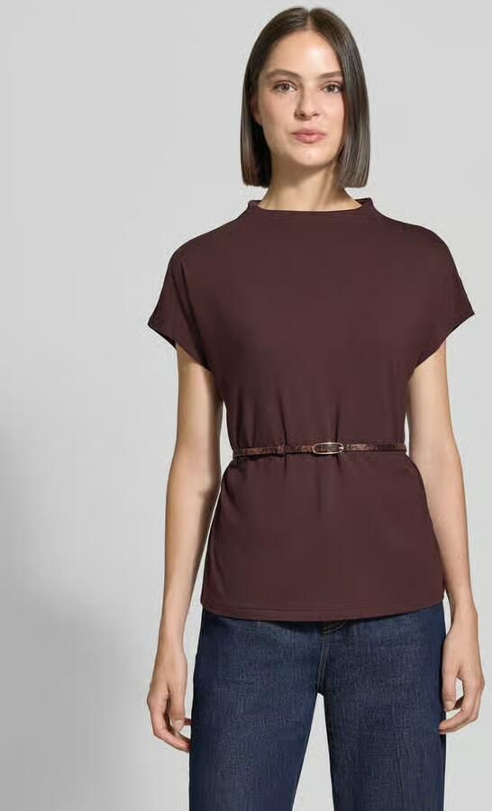 Zero regular fit t-shirt van mix van katoen en modal - Foto 3