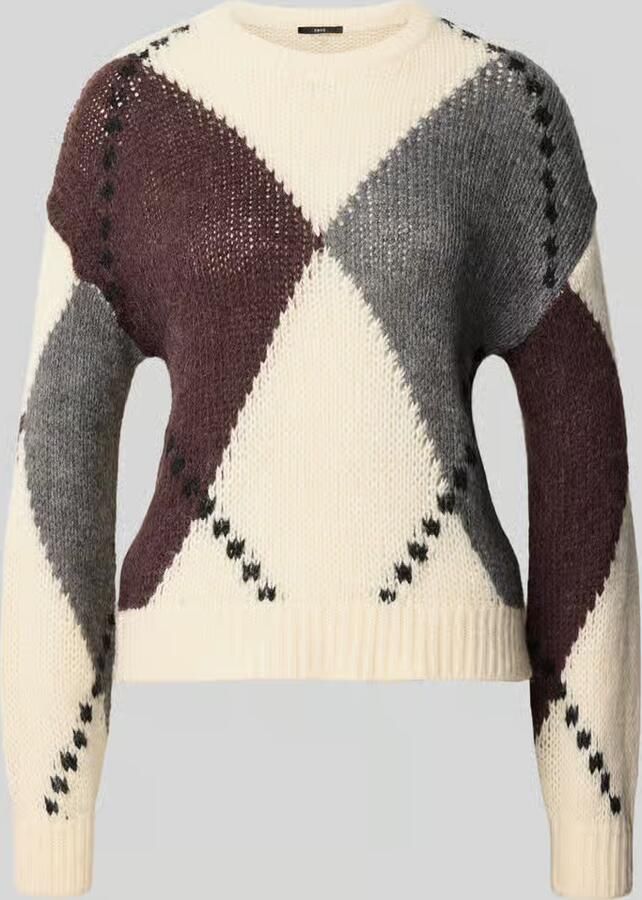 Zero relaxed fit gebreide pullover met wol