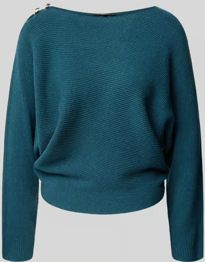 Zero relaxed fit gebreide pullover van viscosemix met sierknopen