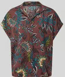 Zero relaxed fit overhemdblouse van viscosemix