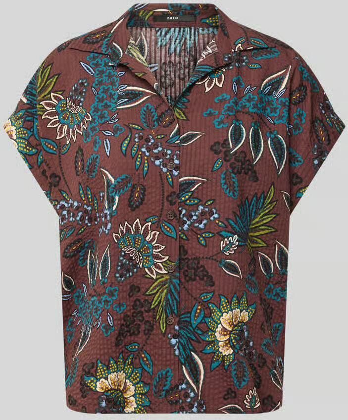 Zero relaxed fit overhemdblouse van viscosemix - Foto 2