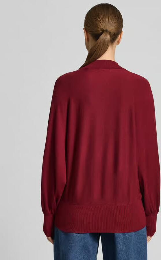 Zero Relaxed fit pullover van viscosemix in gebreide look - Foto 4